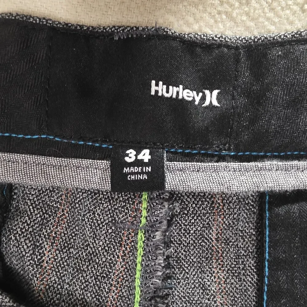 Hurley Mens Chino Shorts Sz 34 Gray - Picture 7 of 8